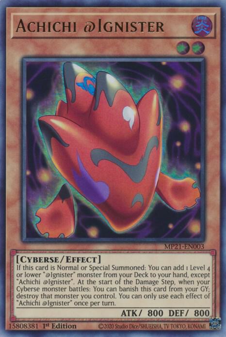 Achichi @Ignister MP21-EN003 card from 2021 Tin of Ancient Battles