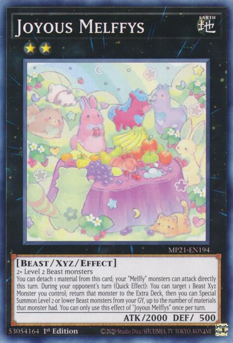 Joyous Melffys MP21-EN194 card from 2021 Tin of Ancient Battles