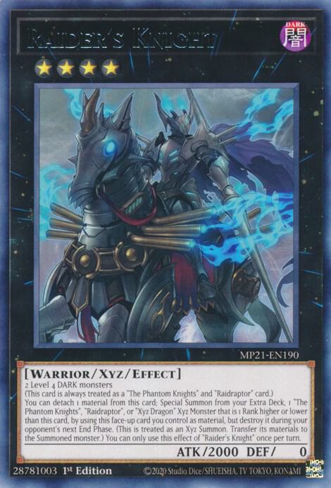 Raider's Knight MP21-EN190 card from 2021 Tin of Ancient Battles