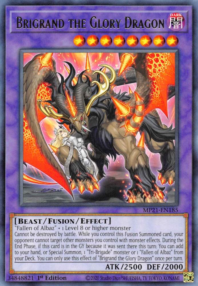 Brigrand the Glory Dragon MP21-EN185 card from 2021 Tin of Ancient Battles