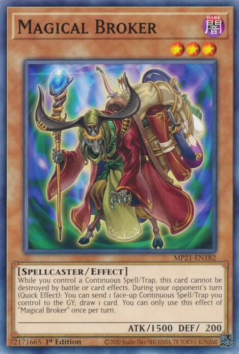 Magical Broker MP21-EN182 card from 2021 Tin of Ancient Battles