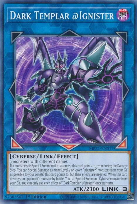 Dark Templar @Ignister MP21-EN017 card from 2021 Tin of Ancient Battles