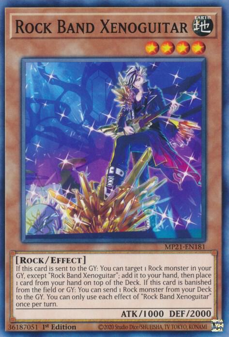 Rock Band Xenoguitar MP21-EN181 card from 2021 Tin of Ancient Battles