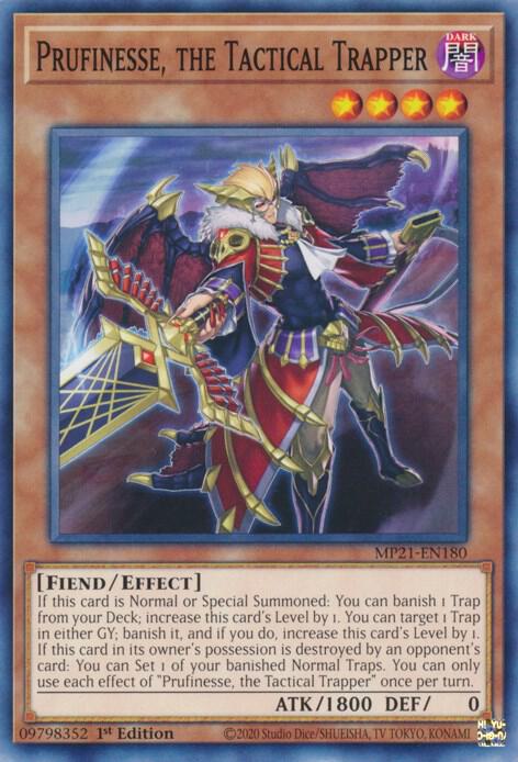 Prufinesse, the Tactical Trapper MP21-EN180 card from 2021 Tin of Ancient Battles