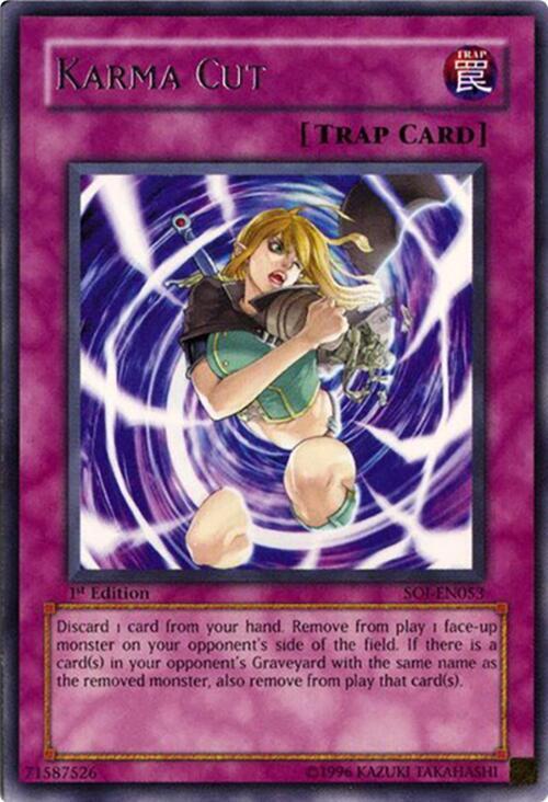 Karma Cut SOI-EN053 card from Shadow of Infinity