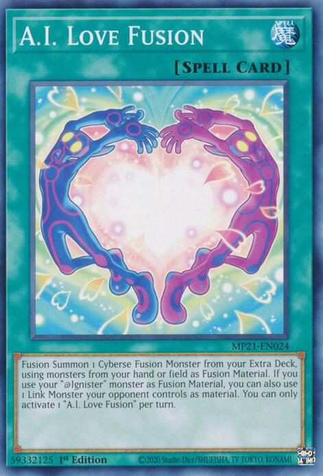 A.I. Love Fusion MP21-EN024 card from 2021 Tin of Ancient Battles