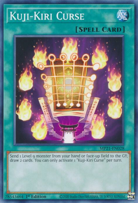 Kuji-Kiri Curse MP21-EN028 card from 2021 Tin of Ancient Battles