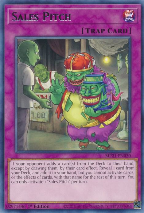 Sales Pitch MP21-EN030 card from 2021 Tin of Ancient Battles