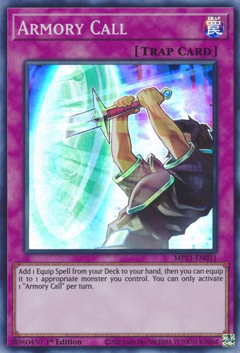 Armory Call MP21-EN031 card from 2021 Tin of Ancient Battles