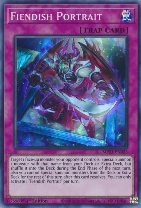 Fiendish Portrait MP21-EN033 card from 2021 Tin of Ancient Battles