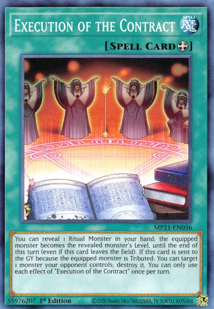 Execution of the Contract MP21-EN036 card from 2021 Tin of Ancient Battles