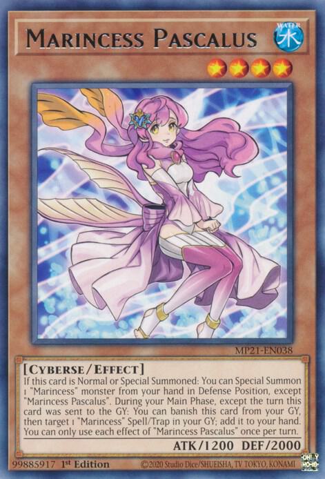 Marincess Pascalus MP21-EN038 card from 2021 Tin of Ancient Battles