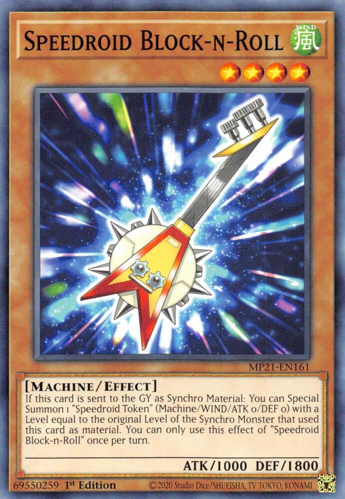 Speedroid Block-n-Roll MP21-EN161 card from 2021 Tin of Ancient Battles