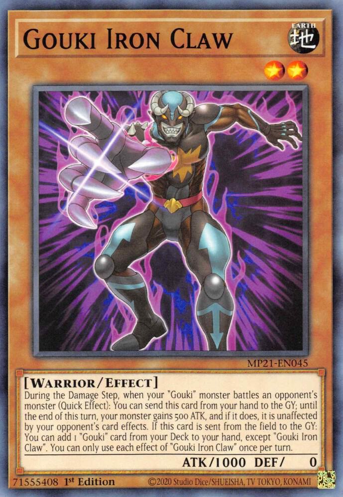 Gouki Iron Claw MP21-EN045 card from 2021 Tin of Ancient Battles