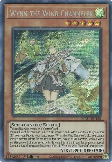 Wynn the Wind Channeler MP21-EN158 card from 2021 Tin of Ancient Battles