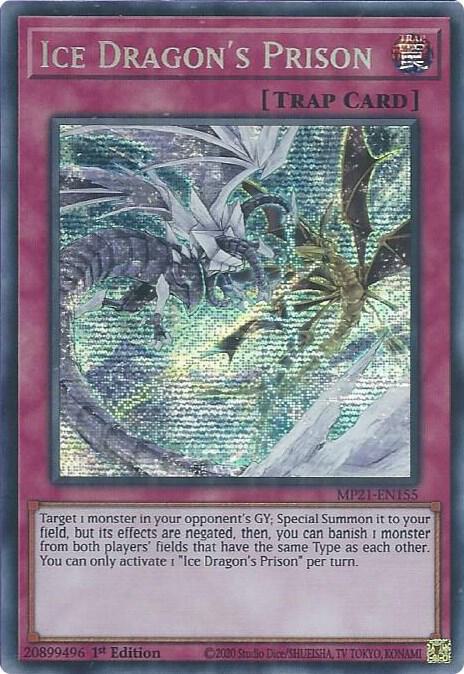 Ice Dragon's Prison MP21-EN155 card from 2021 Tin of Ancient Battles