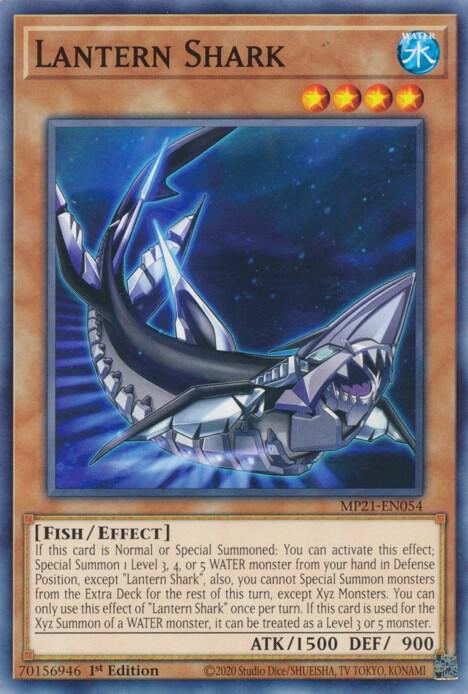 Lantern Shark MP21-EN054 card from 2021 Tin of Ancient Battles