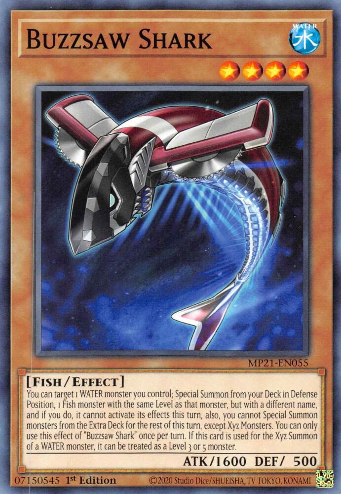 Buzzsaw Shark MP21-EN055 card from 2021 Tin of Ancient Battles