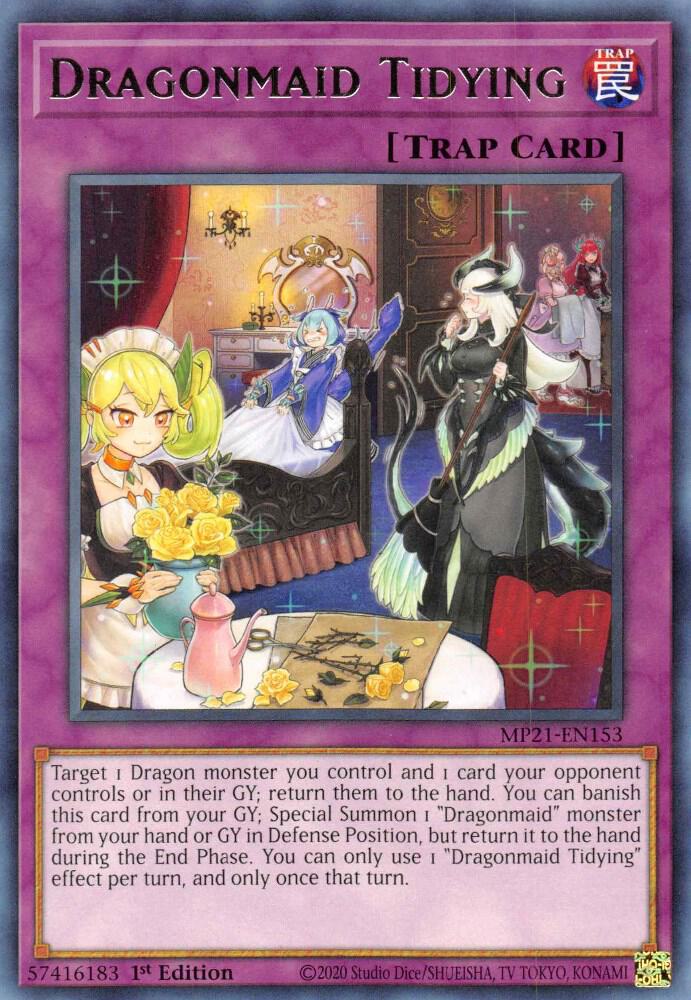 Dragonmaid Tidying MP21-EN153 card from 2021 Tin of Ancient Battles