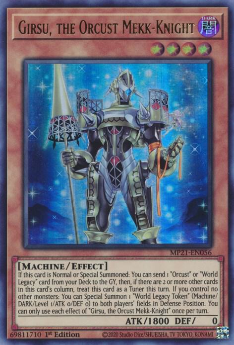 Girsu, the Orcust Mekk-Knight MP21-EN056 card from 2021 Tin of Ancient Battles