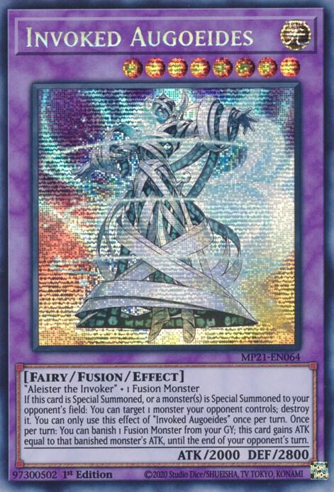 Invoked Augoeides MP21-EN064 card from 2021 Tin of Ancient Battles