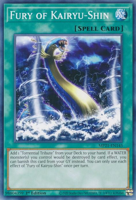 Fury of Kairyu-Shin MP21-EN145 card from 2021 Tin of Ancient Battles