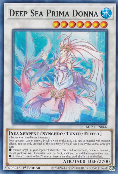 Deep Sea Prima Donna MP21-EN066 card from 2021 Tin of Ancient Battles