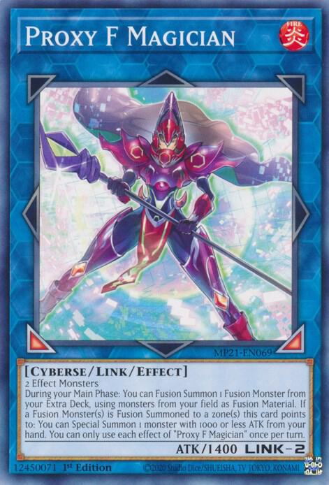 Proxy F Magician MP21-EN069 card from 2021 Tin of Ancient Battles