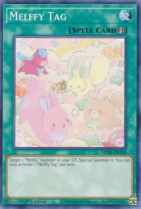 Melffy Tag MP21-EN139 card from 2021 Tin of Ancient Battles