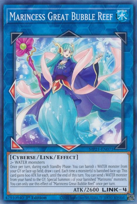 Marincess Great Bubble Reef MP21-EN071 card from 2021 Tin of Ancient Battles
