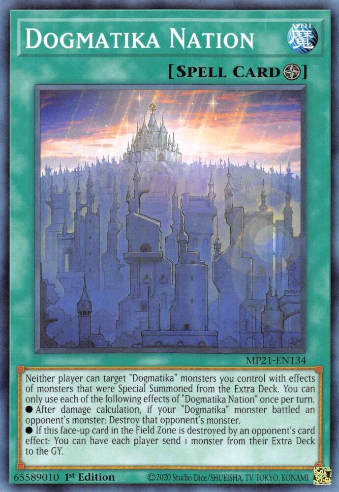 Dogmatika Nation MP21-EN134 card from 2021 Tin of Ancient Battles