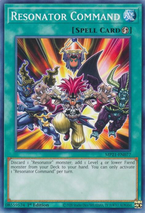 Resonator Command MP21-EN077 card from 2021 Tin of Ancient Battles