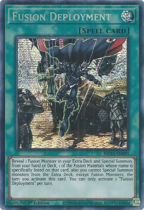 Fusion Deployment MP21-EN081 card from 2021 Tin of Ancient Battles