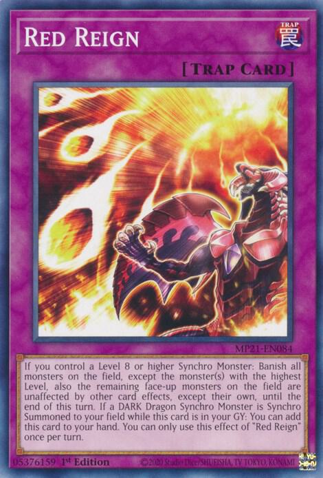 Red Reign MP21-EN084 card from 2021 Tin of Ancient Battles