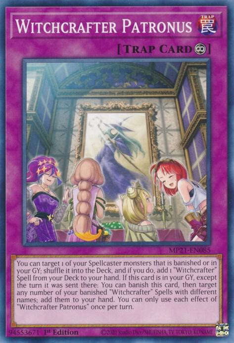 Witchcrafter Patronus MP21-EN085 card from 2021 Tin of Ancient Battles
