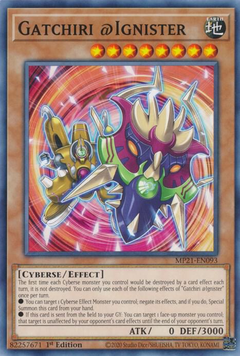 Gatchiri @Ignister MP21-EN093 card from 2021 Tin of Ancient Battles