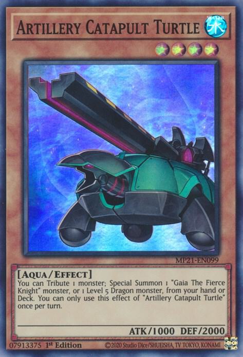 Artillery Catapult Turtle MP21-EN099 card from 2021 Tin of Ancient Battles