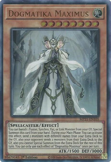 Dogmatika Maximus MP21-EN105 card from 2021 Tin of Ancient Battles
