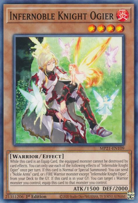 Infernoble Knight Ogier MP21-EN109 card from 2021 Tin of Ancient Battles