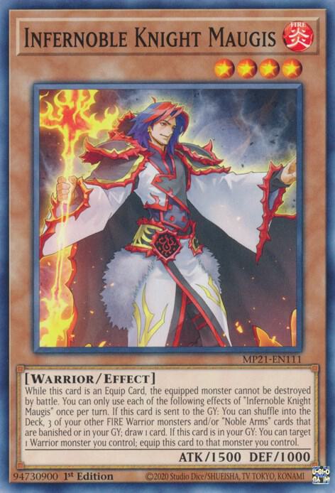Infernoble Knight Maugis MP21-EN111 card from 2021 Tin of Ancient Battles