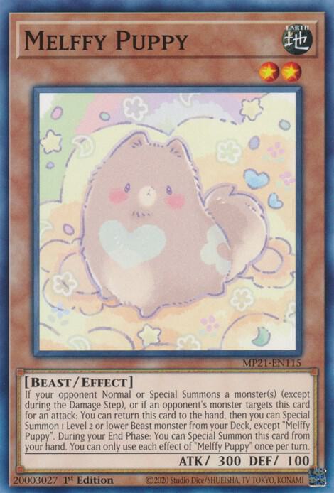 Melffy Puppy MP21-EN115 card from 2021 Tin of Ancient Battles