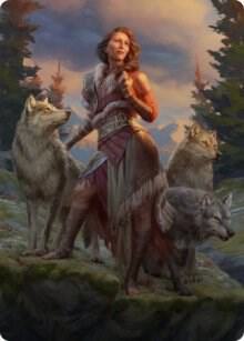 Arlinn, the Pack's Hope Art Card (01/81) 1 card from Art Series: Innistrad: Midnight Hunt