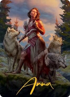 Arlinn, the Pack's Hope Art Card (01/81) (Gold-Stamped Signature) 1 card from Art Series: Innistrad: Midnight Hunt