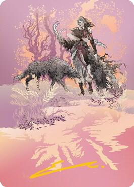 Arlinn, the Pack's Hope Art Card (03/81) (Gold-Stamped Signature) 3 card from Art Series: Innistrad: Midnight Hunt