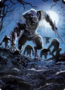 Tovolar, the Midnight Scourge Art Card (08/81) 8 card from Art Series: Innistrad: Midnight Hunt