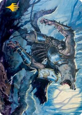 Moonrage Brute Art Card (Gold-Stamped Signature) 14 card from Art Series: Innistrad: Midnight Hunt