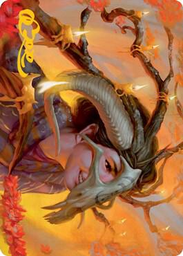 Hedgewitch's Mask Art Card (Gold-Stamped Signature) 17 card from Art Series: Innistrad: Midnight Hunt