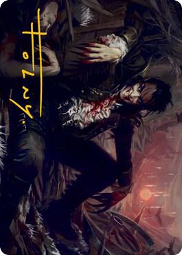 Arrogant Outlaw Art Card (Gold-Stamped Signature) 33 card from Art Series: Innistrad: Midnight Hunt