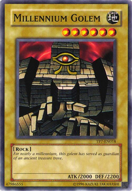 Millennium Golem TP7-EN018 card from Tournament Pack 7