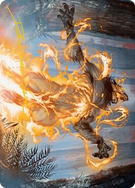 Burn the Accursed Art Card (Gold-Stamped Signature) 42 card from Art Series: Innistrad: Midnight Hunt